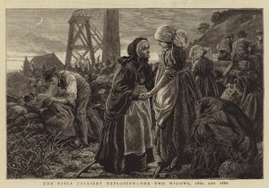 The Risca Colliery Explosion, the Two Widows, 1860 and 1880 by Charles J. Staniland